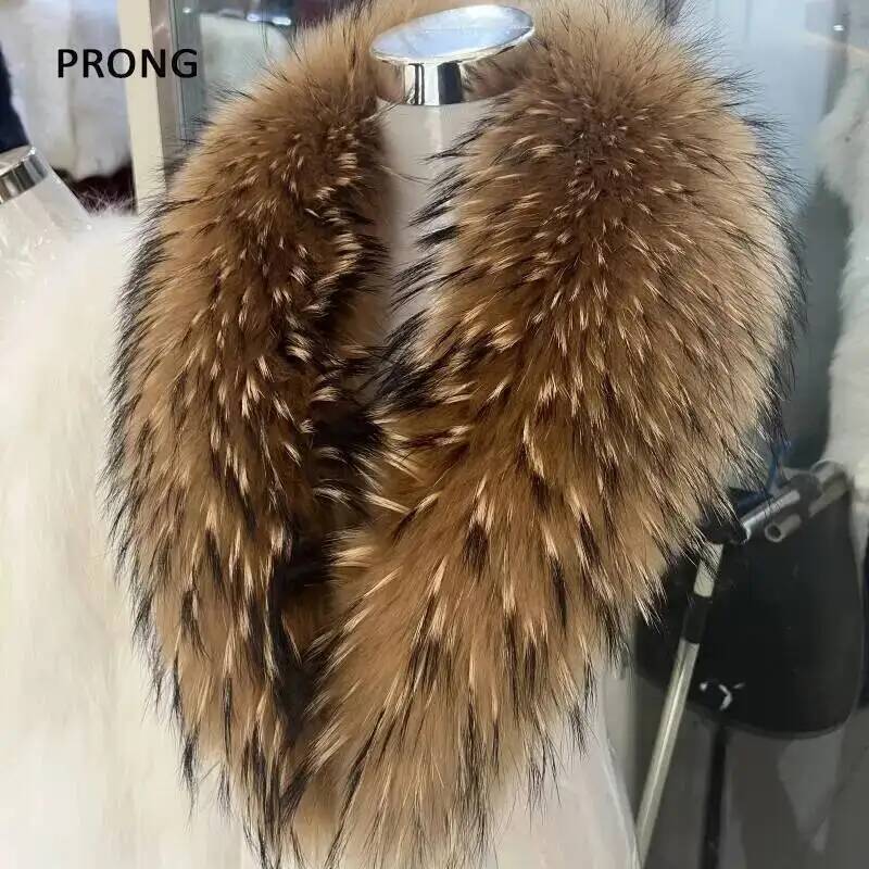 Natural Raccoon Fur Collar Rea - đánh giá và giá Shawl Wrap Winter