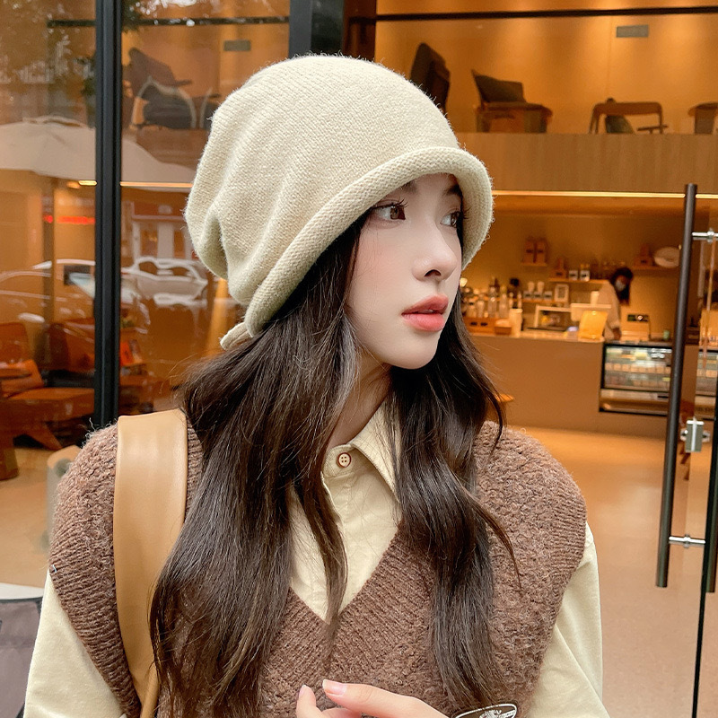 Knitted Bonnet Hoods Female Wi - đánh giá và giá Knit Beanie Hat Warm