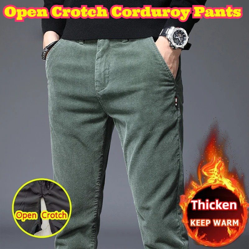 Open Crotch Men Fall Winter Fl - đánh giá và giá Corduroy Pant Warm