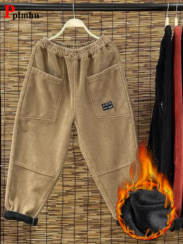 Casual Plus Velvet Womens Hare - đánh giá và giá Corduroy Pant Warm
