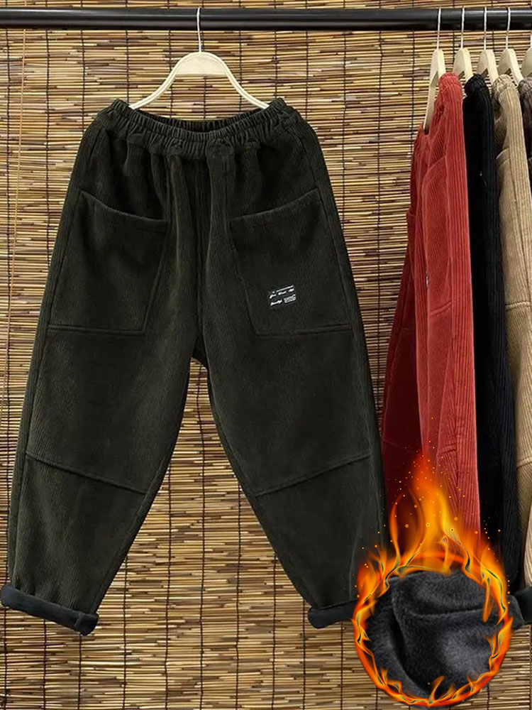 Casual Plus Velvet Womens Hare - đánh giá và giá Corduroy Pant Warm