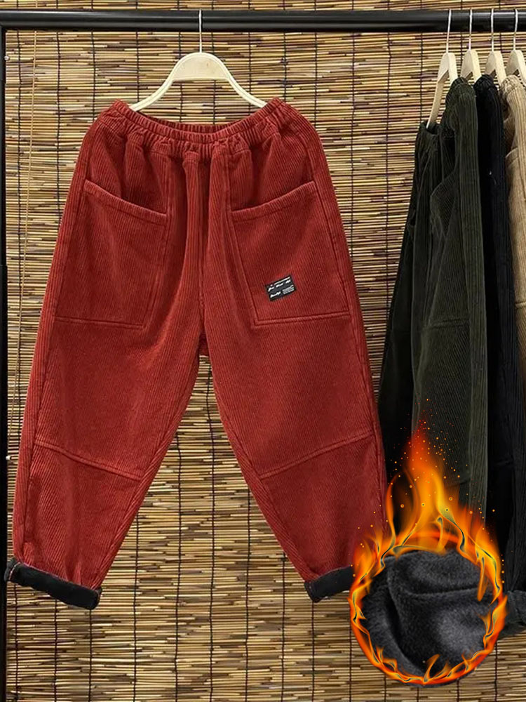 Casual Plus Velvet Womens Hare - đánh giá và giá Corduroy Pant Warm