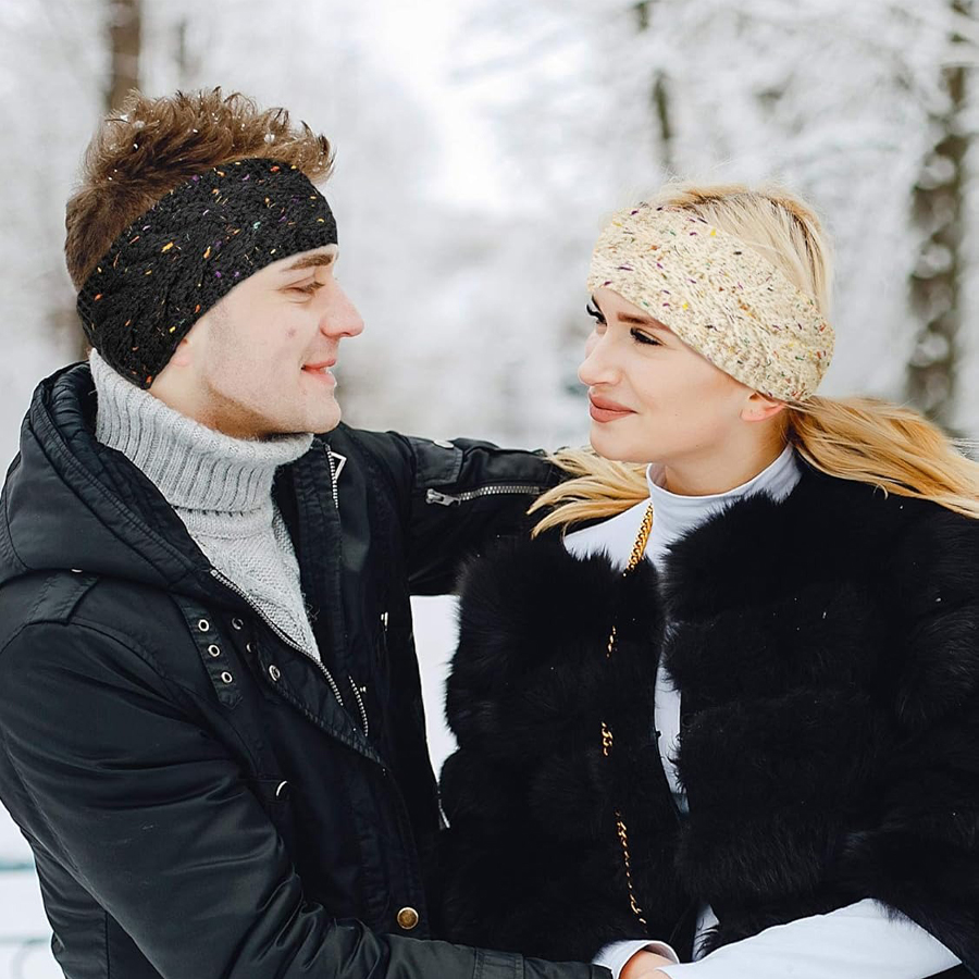 SSUNTAK Women Winter Knitted H - đánh giá và giá Fleece Ear Warmer Band