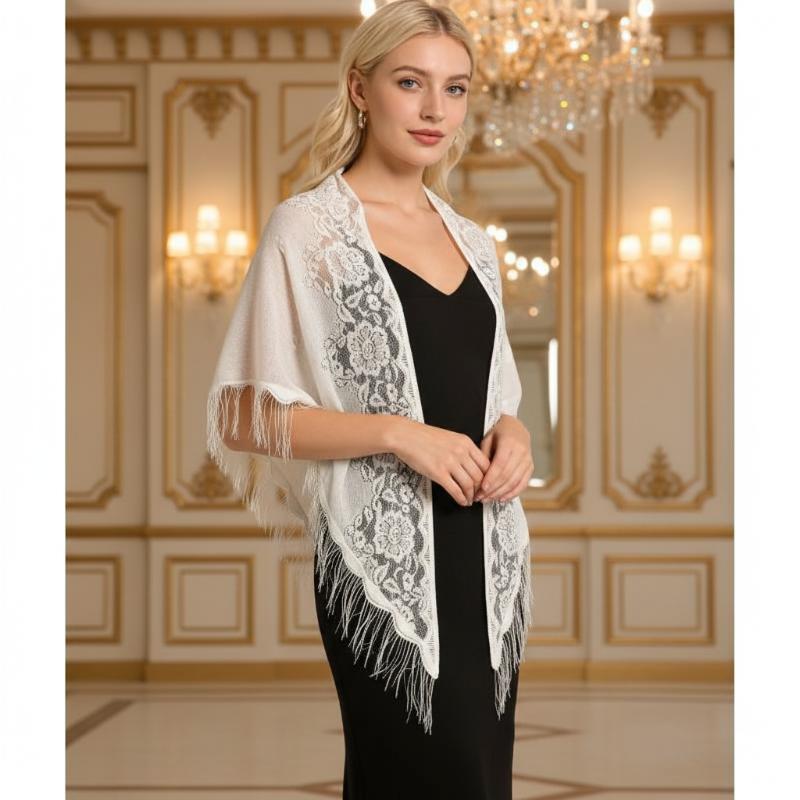 Tassel Fringe Bridal Wrap Tria - đánh giá và giá Shawl Wrap Winter