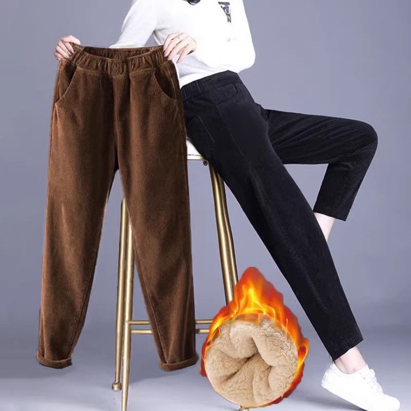 1pcs Women Autumn Winter Plush - đánh giá và giá Corduroy Pant Warm
