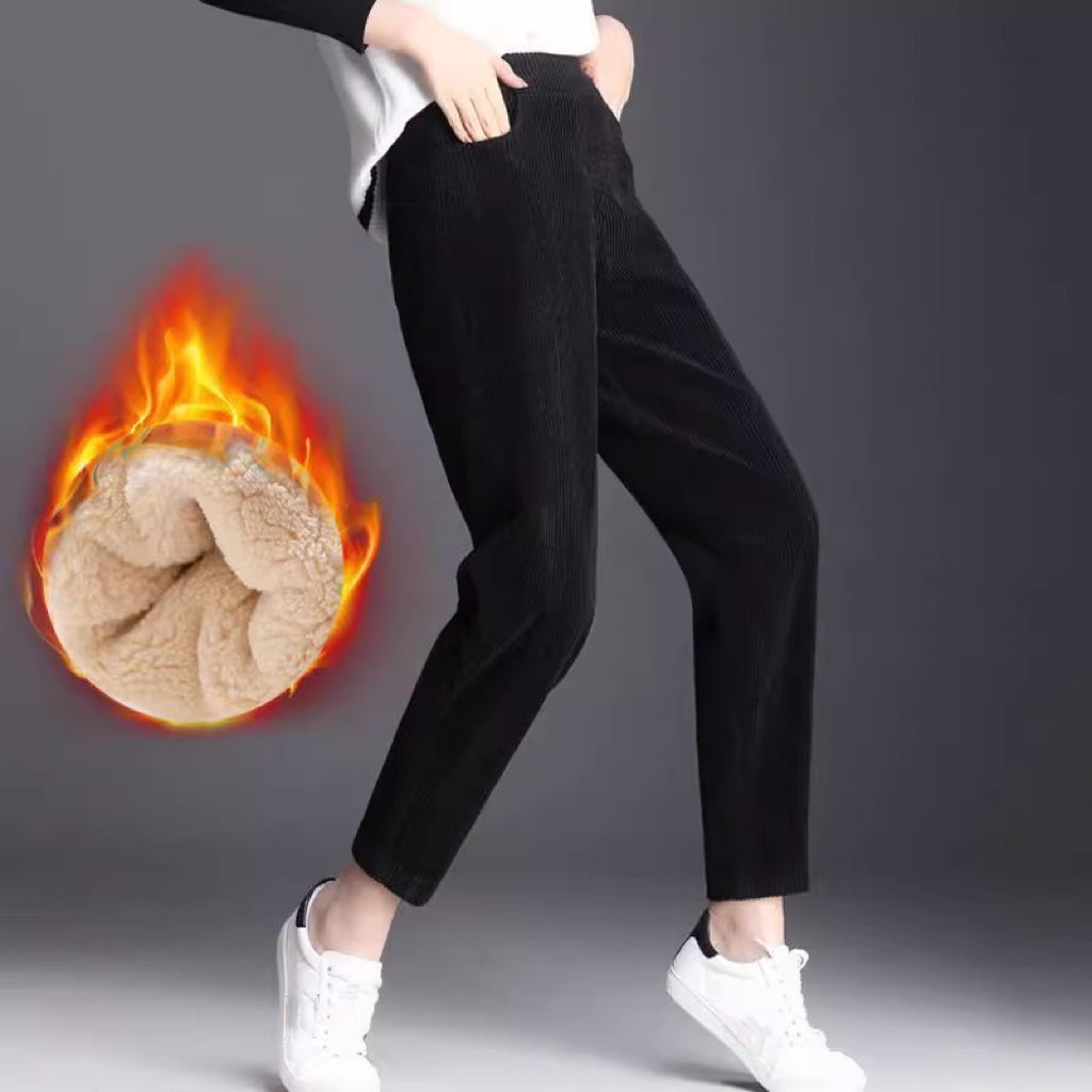 1pcs Women Autumn Winter Plush - đánh giá và giá Corduroy Pant Warm